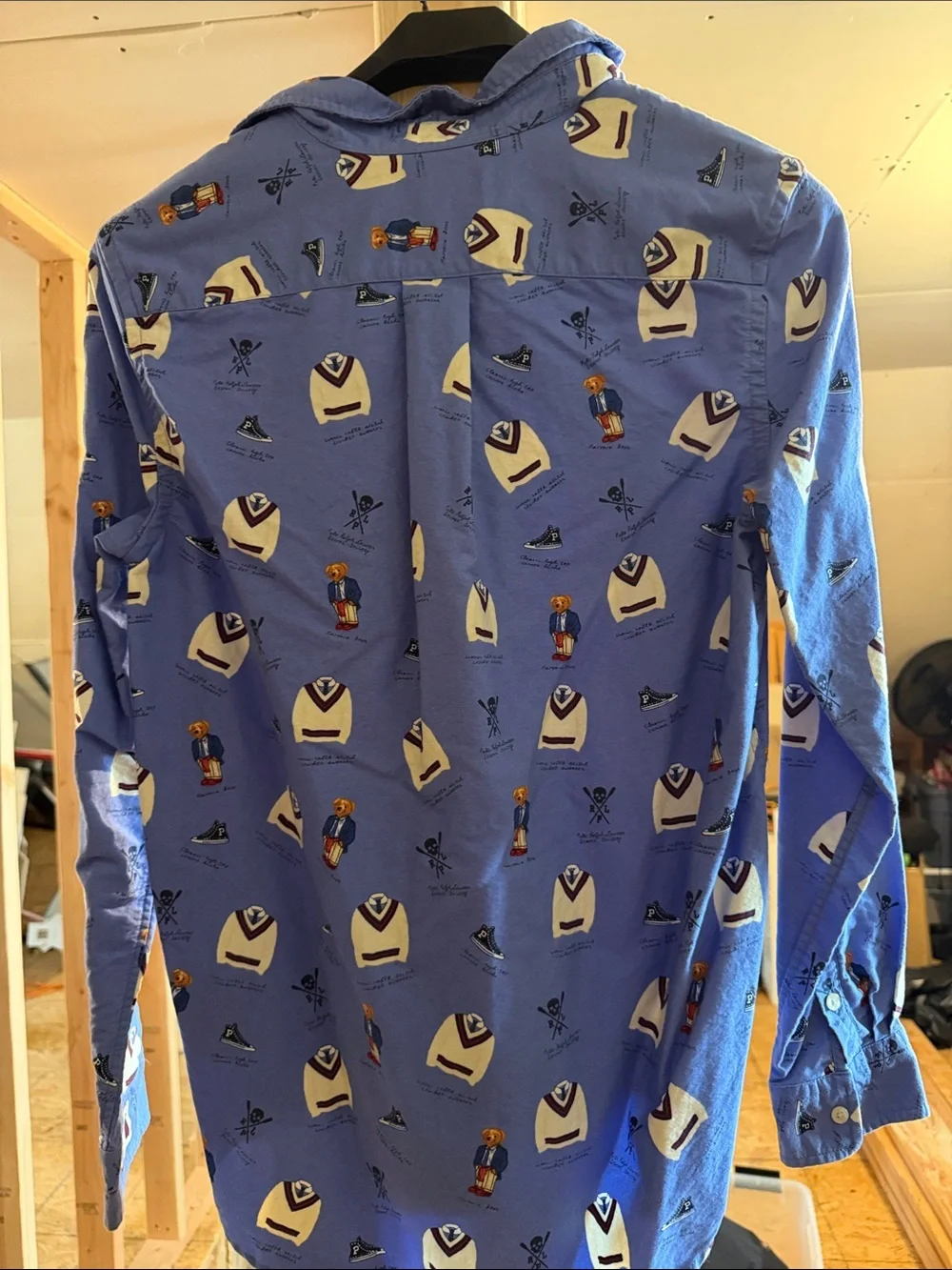 Ralph Lauren Blue Novelty Print Button-Down Shirt
